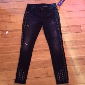 True Religion Halle Mid Rise Super Skinny Jeans